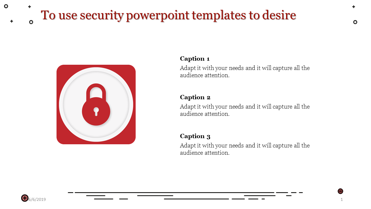 Free - Impressive Security PowerPoint Templates With Lock